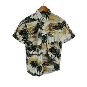 American Eagle Outfitters‎  XS Tropical Palm Tree Aloha Hawaiian shirt button up